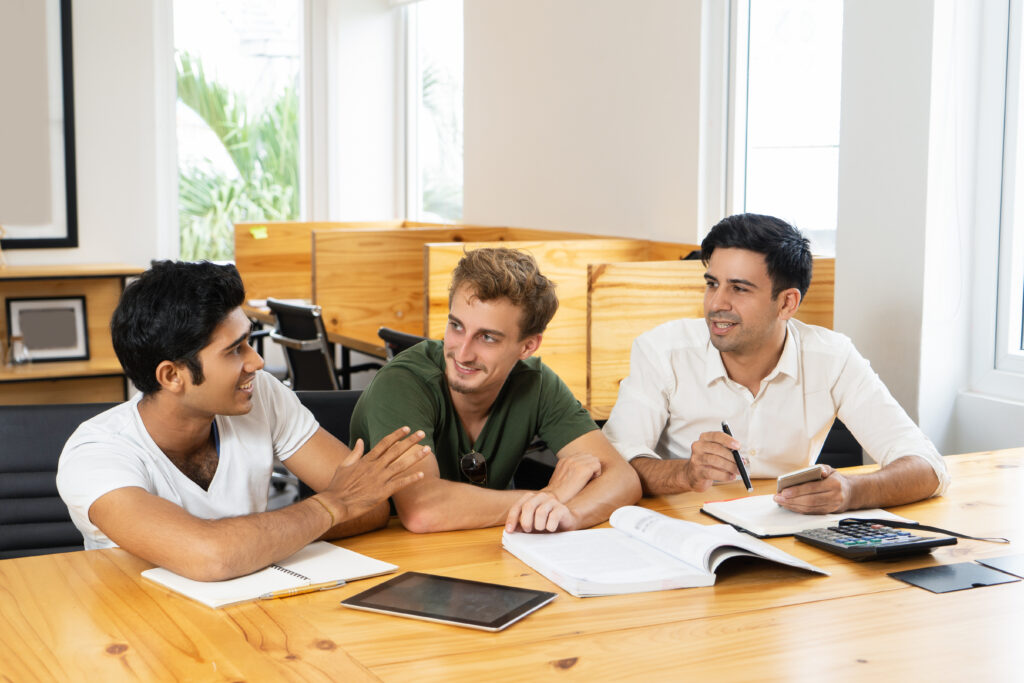 group students working on project